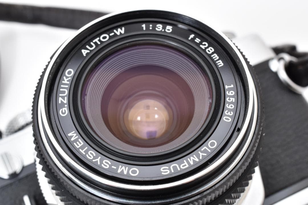 Olympus OM-1 フィルムカメラ 28mm F3.5 広角レンズ