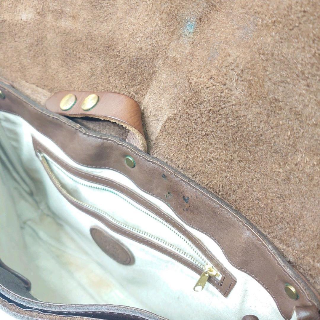 【希少】SLOW × BEAMS別注 メッセンジャーバッグ 本革 ブラウン