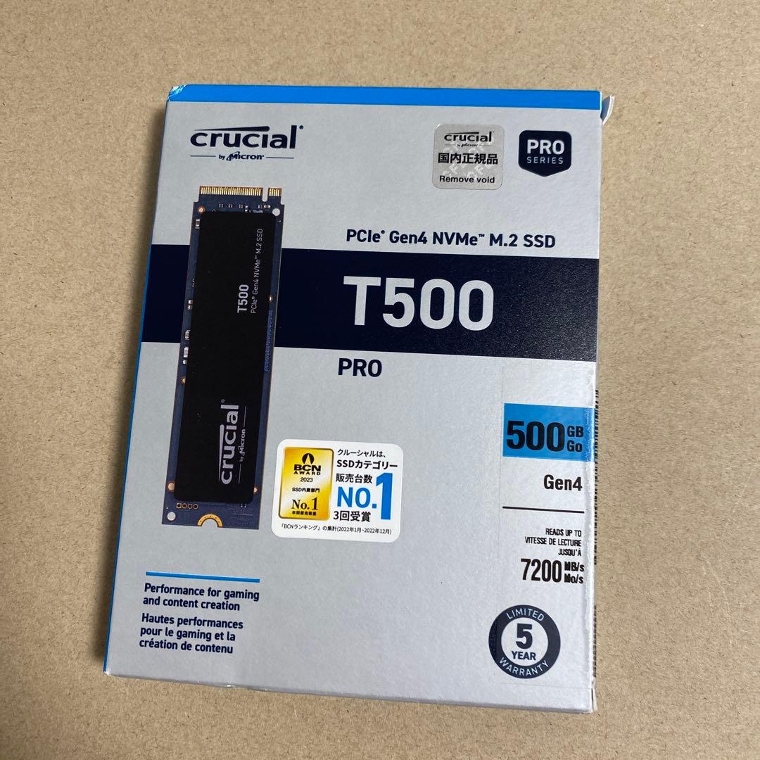 内蔵型SSD Crucial T500 500GB SSD PCIe Gen 4