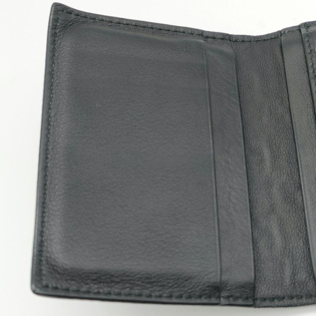 GUCCI グッチ シマ カードケース 名刺入れ　本革 レザー ブラック メンズ