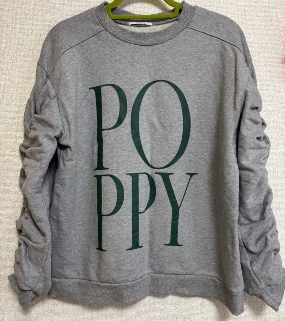 新品未使用タグ無し自宅保管 poppy ポピー ギャザー オーバーサイズ 重ね着
