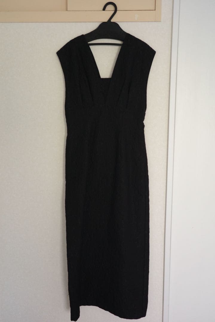 ANDRESD V line jacquard dress 黒 ドレス ブラック