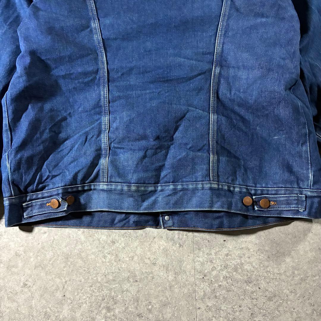 USA製70s Wranglerブランケットデニムジャケット襟コーズサイズ48