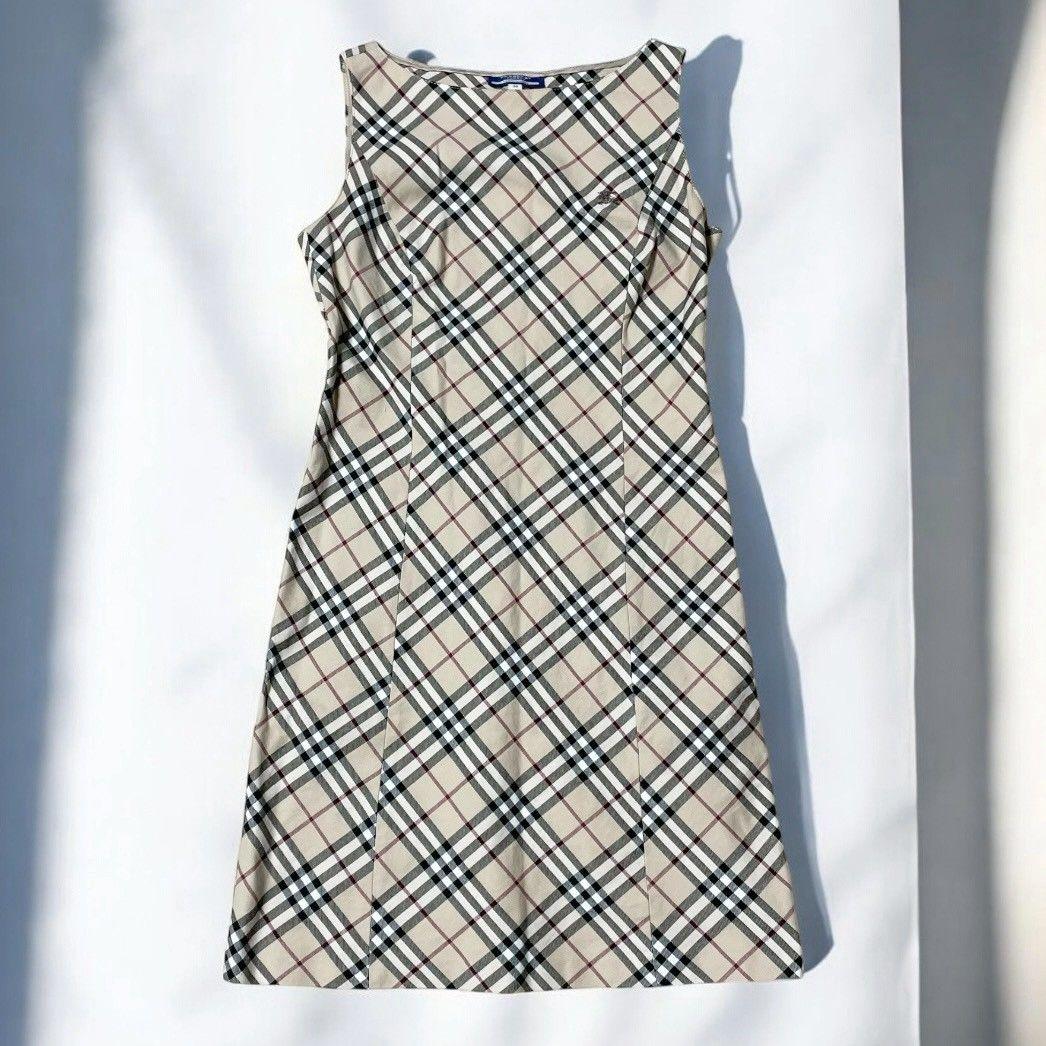 バーバリーブルーレーベル　ノバチェック　ワンピース　ノースリーブ 38