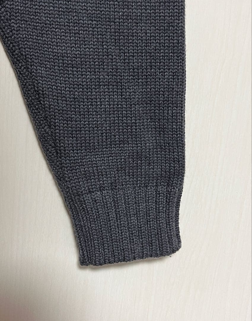 良品 イタリア製 ZANONE 48 ウールタートルネックニット グレー