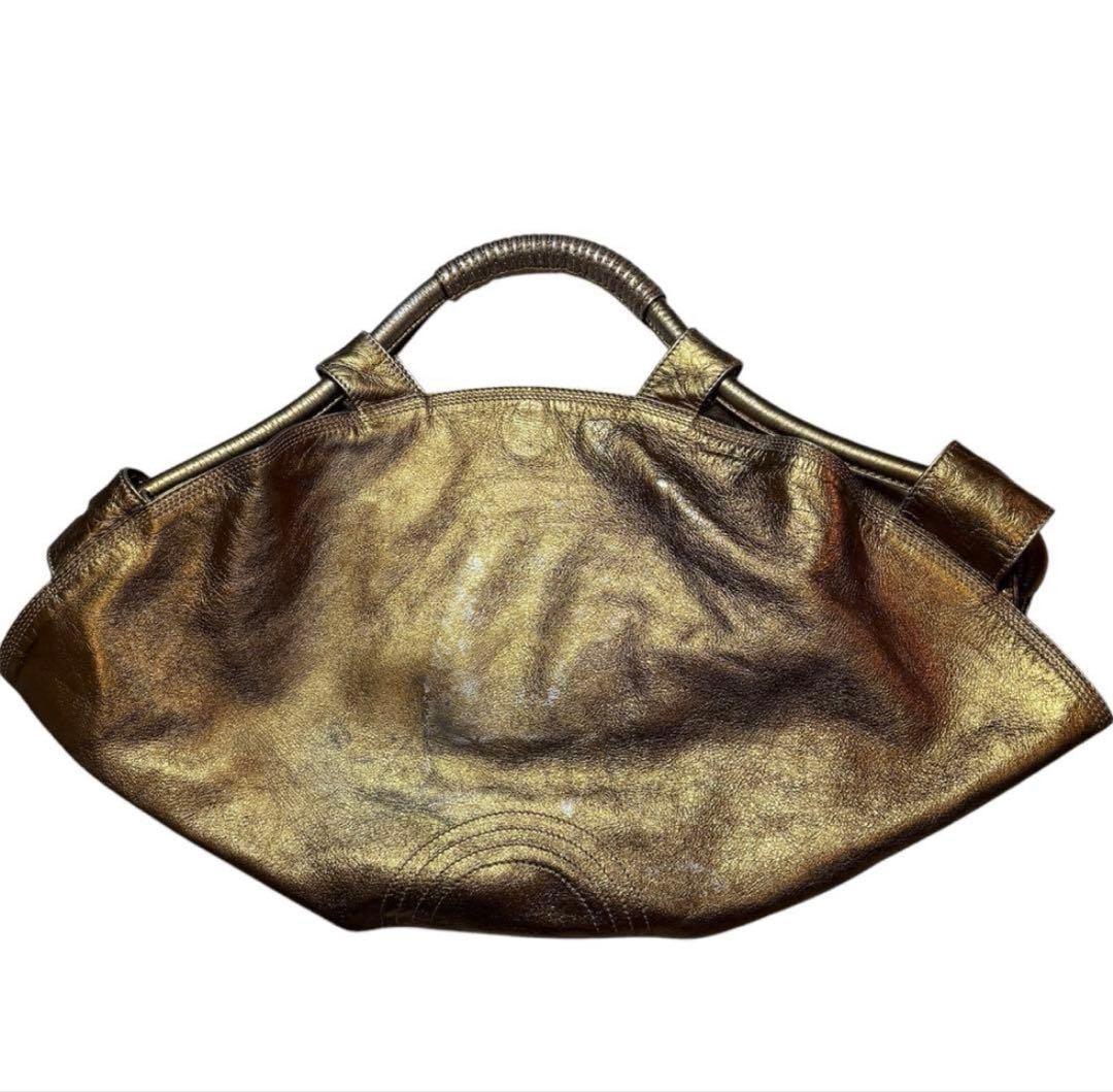 LOEWE アナグラム ナッパアイレ ラムレザー ハンドバッグ　ブロンズ