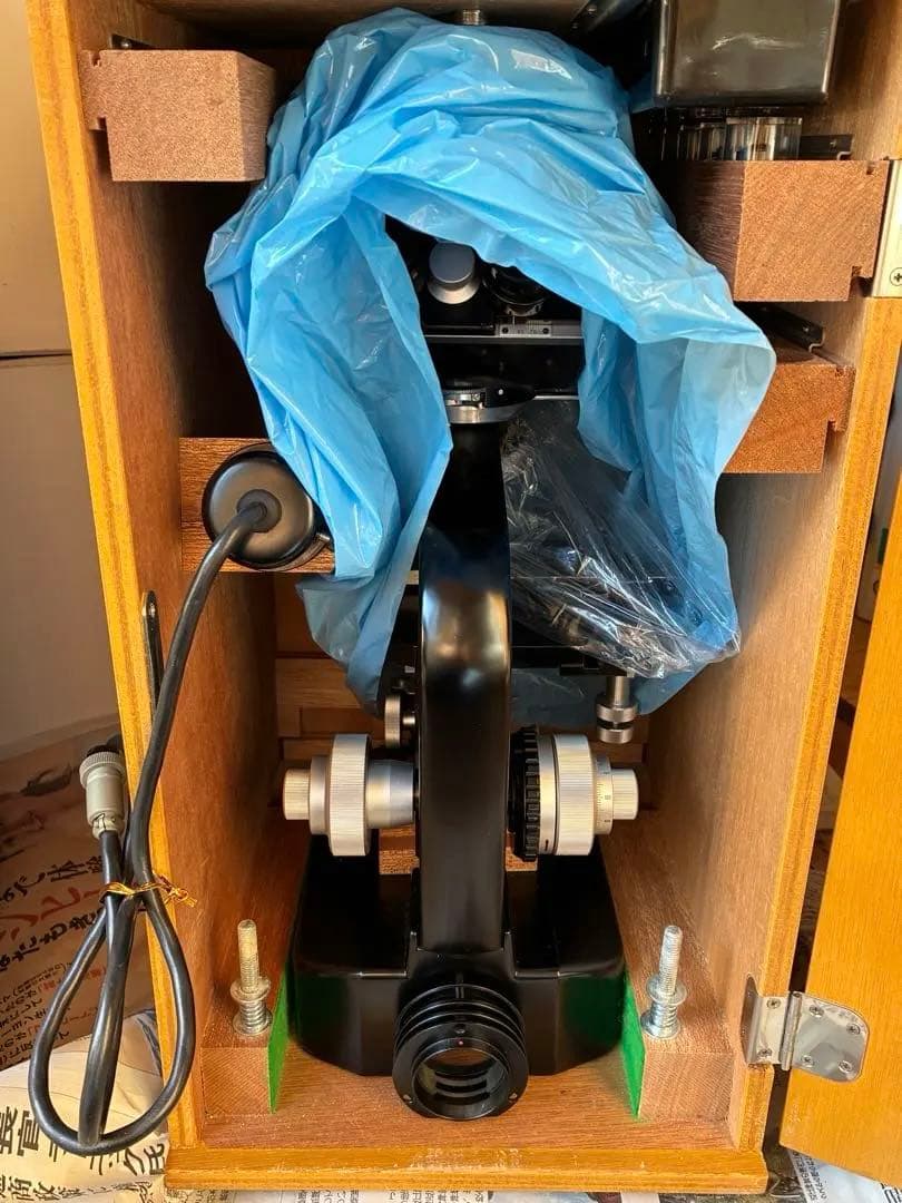 Nikon Model S 生物顕微鏡 黒モデル 木箱付き 検査証付き