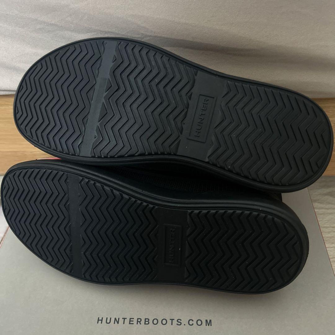 HUNTER ハンター イン/アウト ニッティド カフ スリッパーブーツ