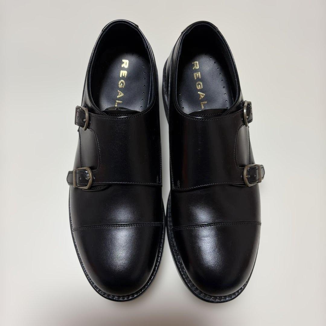 新品未使用　REGAL ブラック ダブルモンクビジネスシューズ　24cm