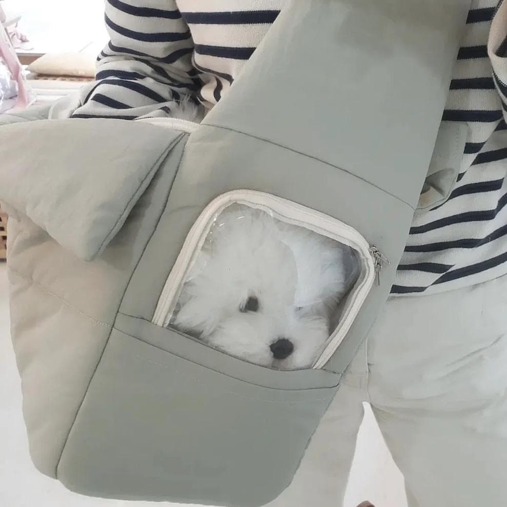 小型犬用スリングキャリー【DOUBLE COMMA】CLOUD BAG 黒 M