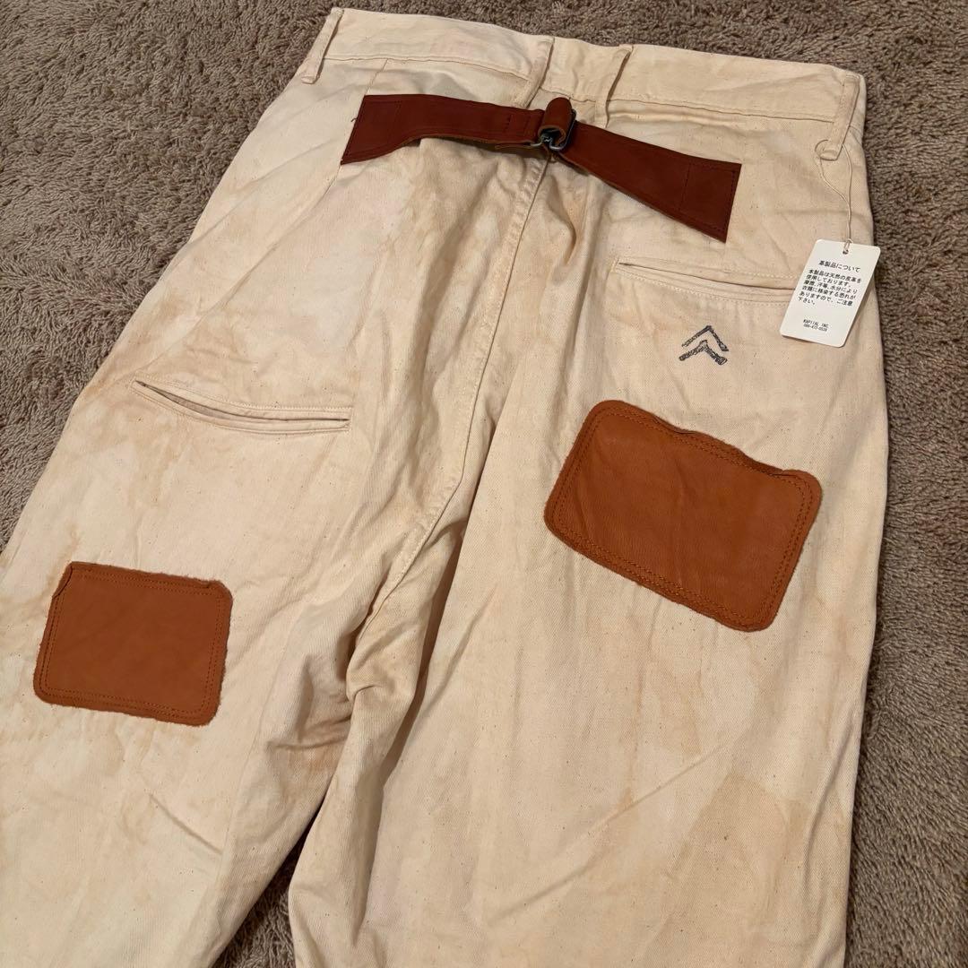 KAPITAL キャピタル レザーパッチ シンチバック ミリタリー パンツ