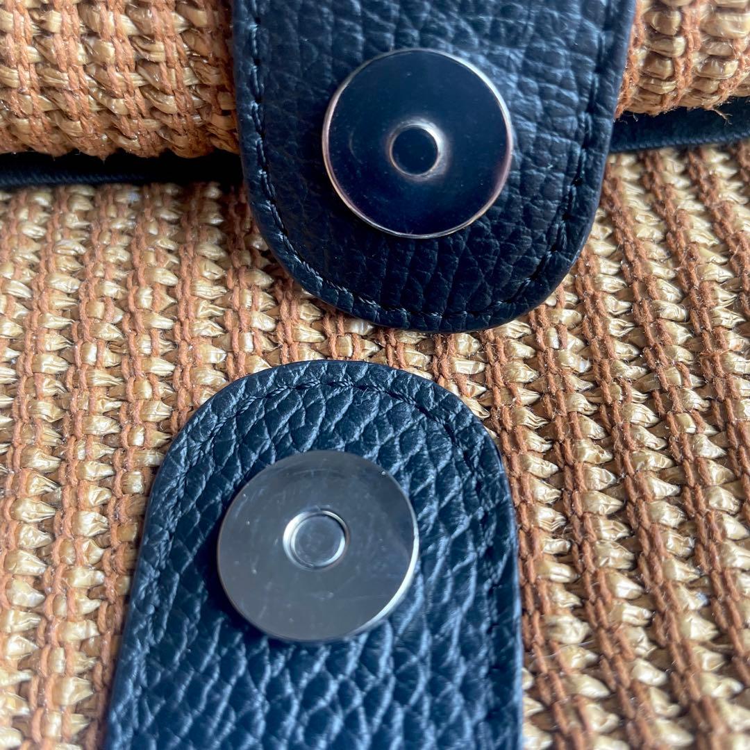 ★美品★ マルコマージ イタリア製 ラフィア レザー かごバッグ トートバッグ