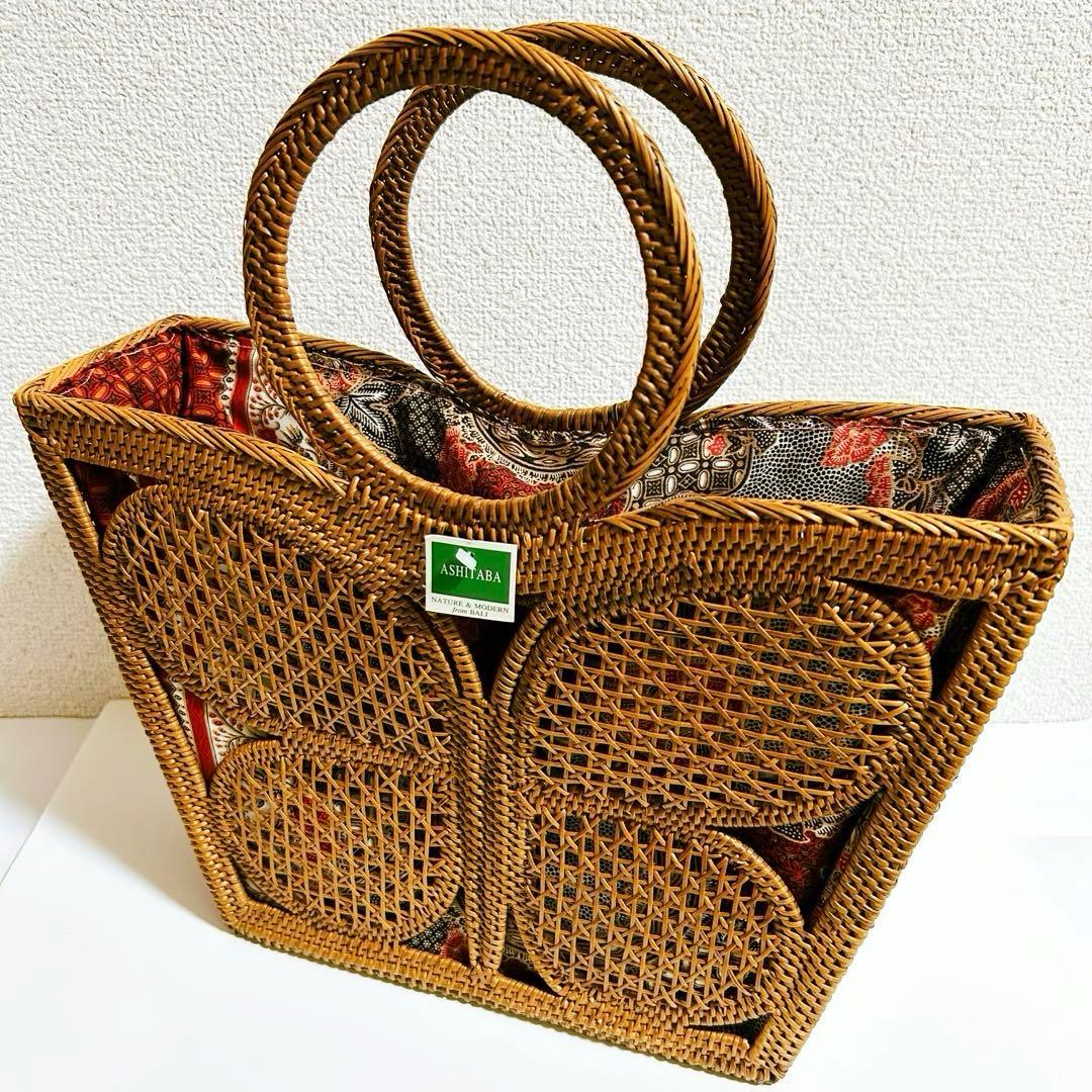 【新品未使用】アタ ASHITABA カゴバッグ バリ島