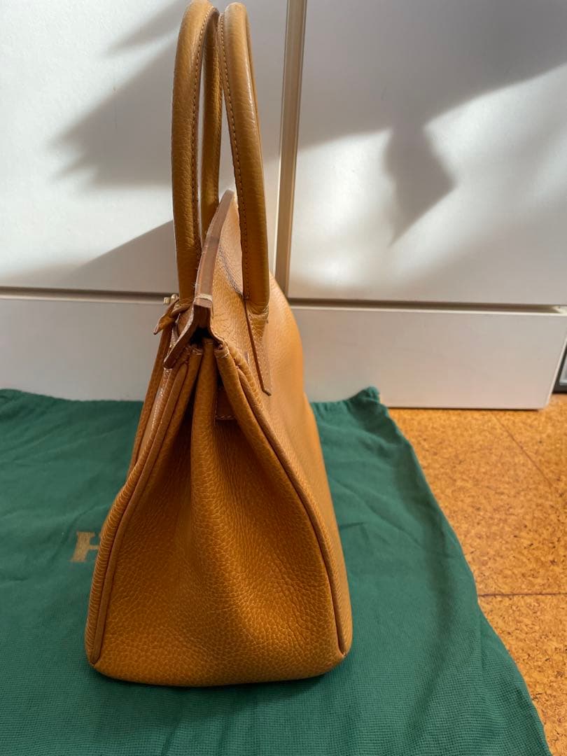 HIGH-CLASS ブラウンレザー ハンドバッグ