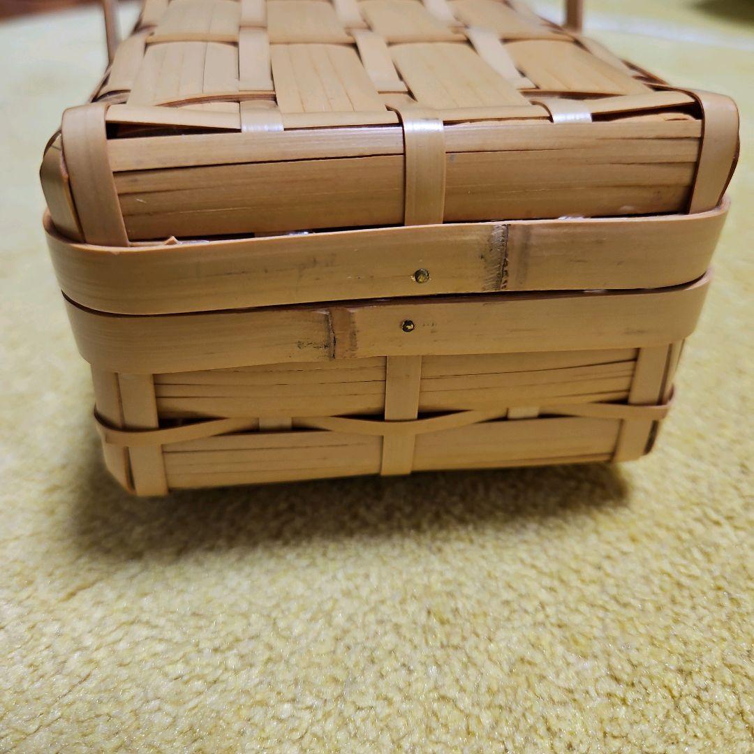 【新品】竹巧彩　お弁当箱　おむすび箱　長方形　豆腐カゴ　小物入れ