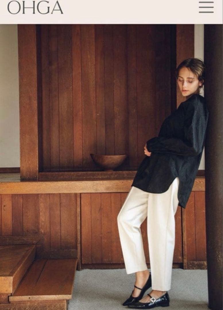 ohga オーガ ビジュー 22.5センチ BLKブラック メリージェーン