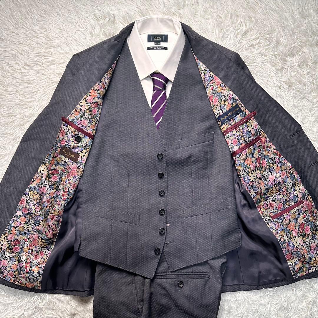 専用 未使用級 ポールスミス 小花柄 3ピース ビエッラ生地 セットアップ M