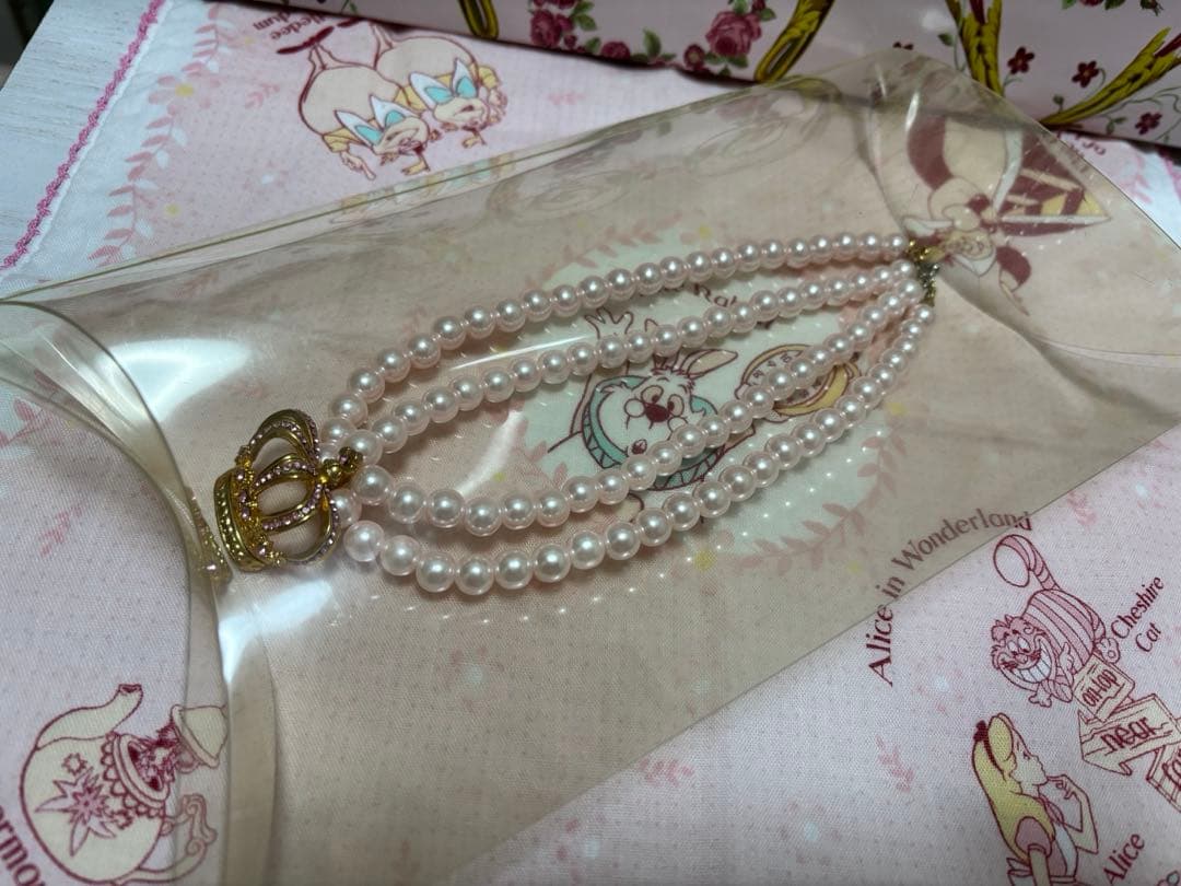 ☆ JESUS DIAMANTE 王冠パールネックレス ピンク☆