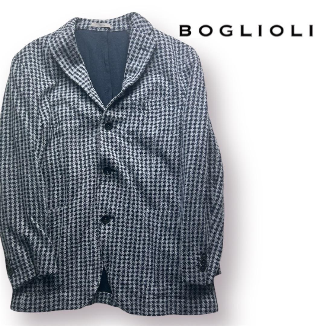 専用美品 BOGLIOLI ボリオリ千鳥格子コットンジャケット４８
