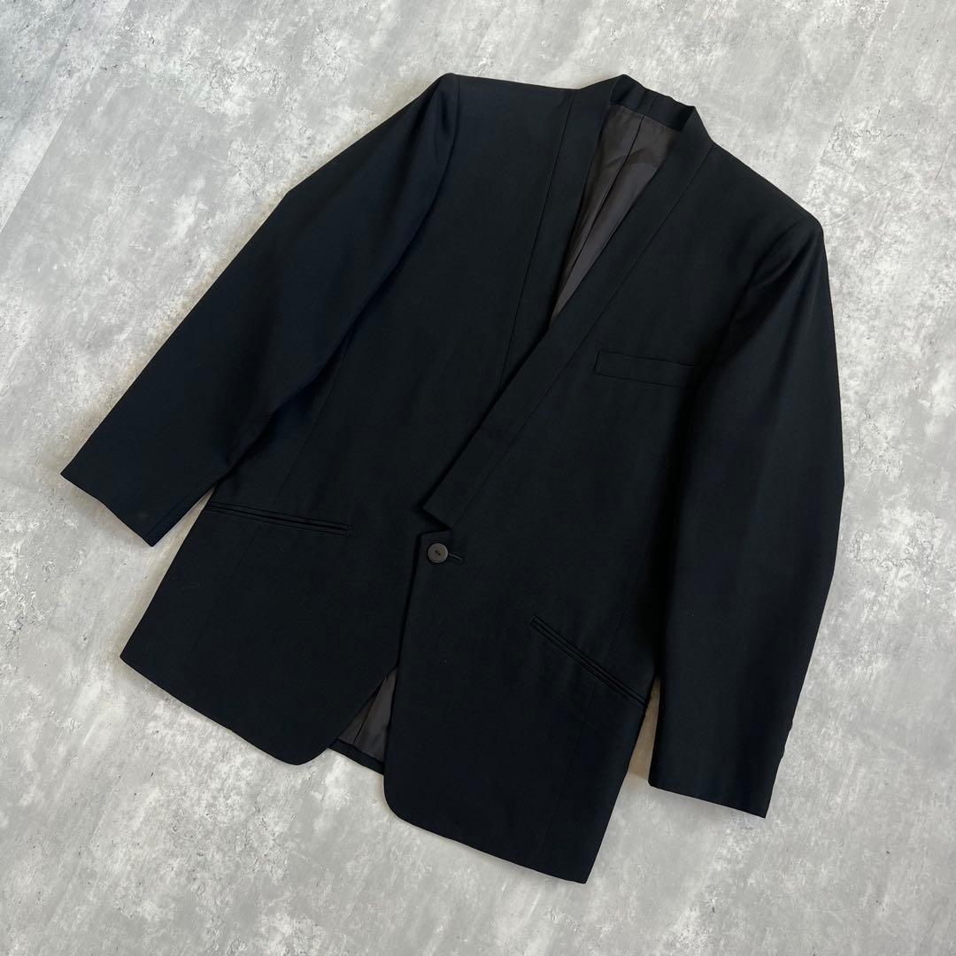 極美品　80s　イッセイミヤケメン　筆タグ期　アーカイブ　ノーカラージャケット