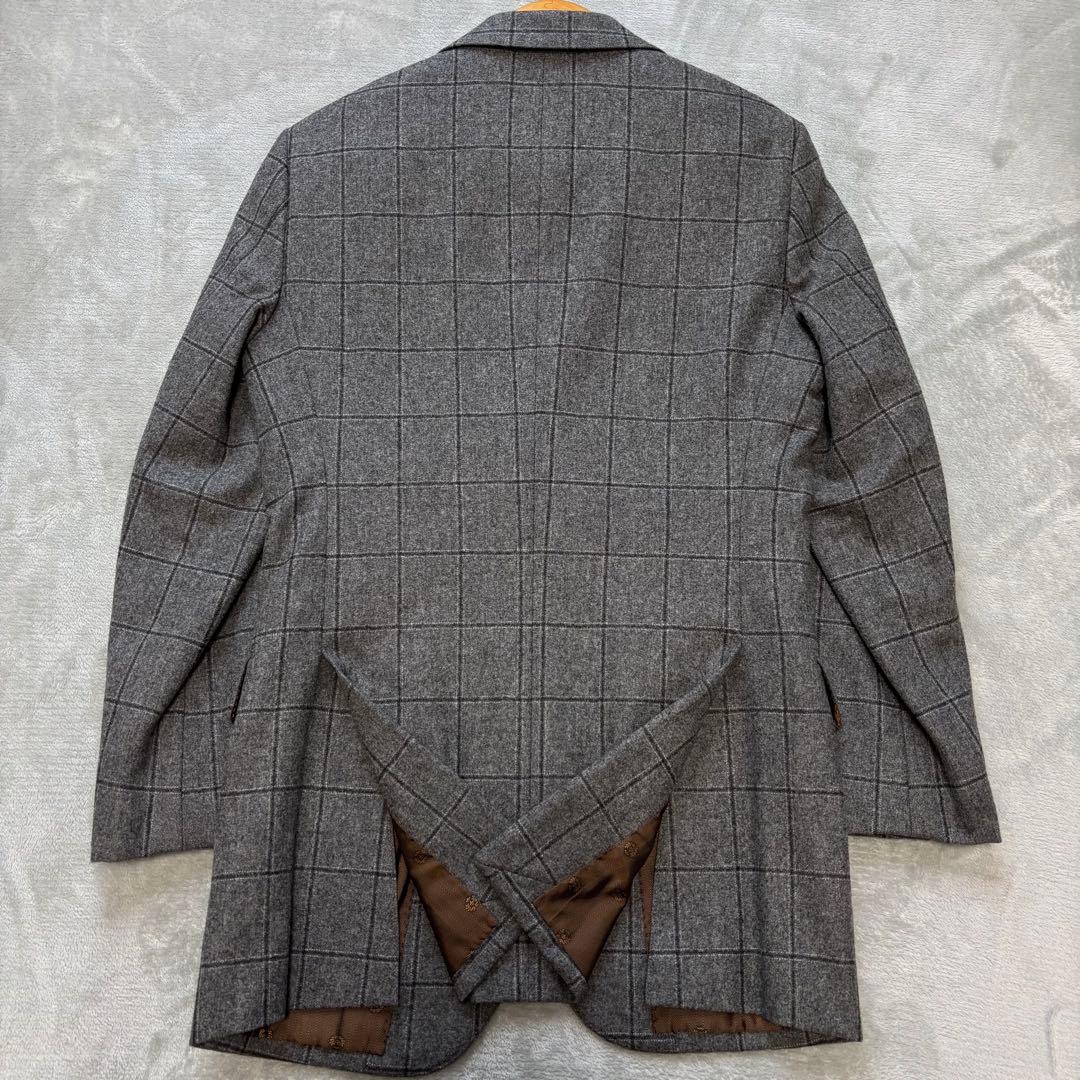 美品✨3ピース CANONICO セットアップスーツ ペンチェック 総裏 2B