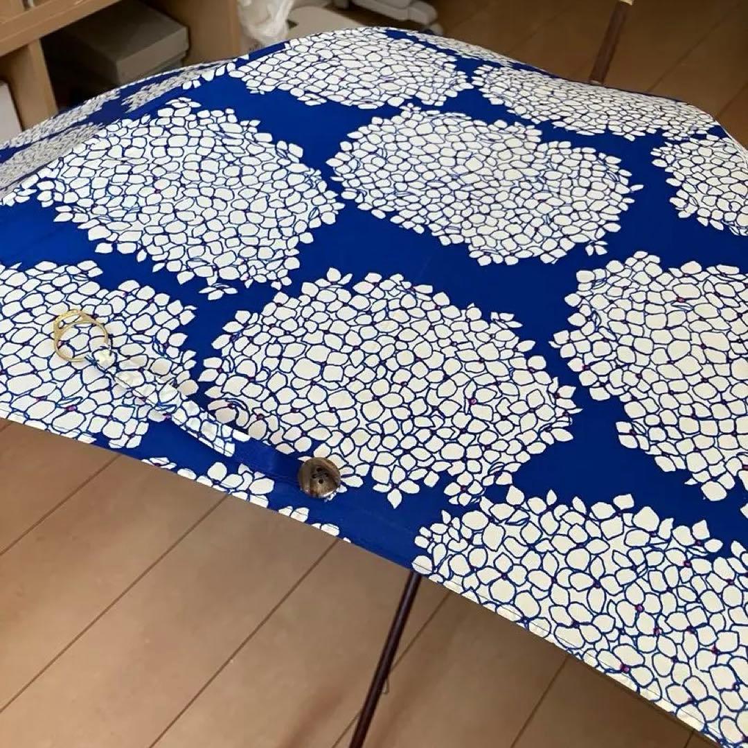 【イイダ傘店】 雨傘 あじさい アオ