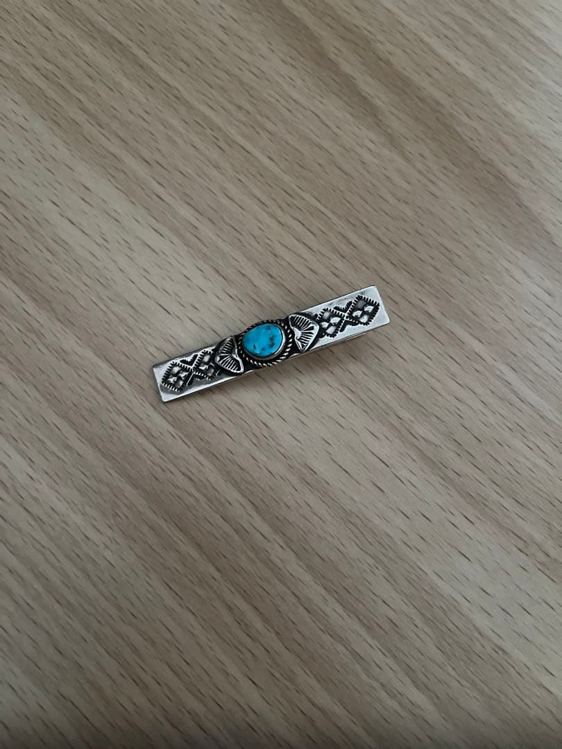 インディアンジュエリー ネクタイピン シルバー ターコイズ ビズビー