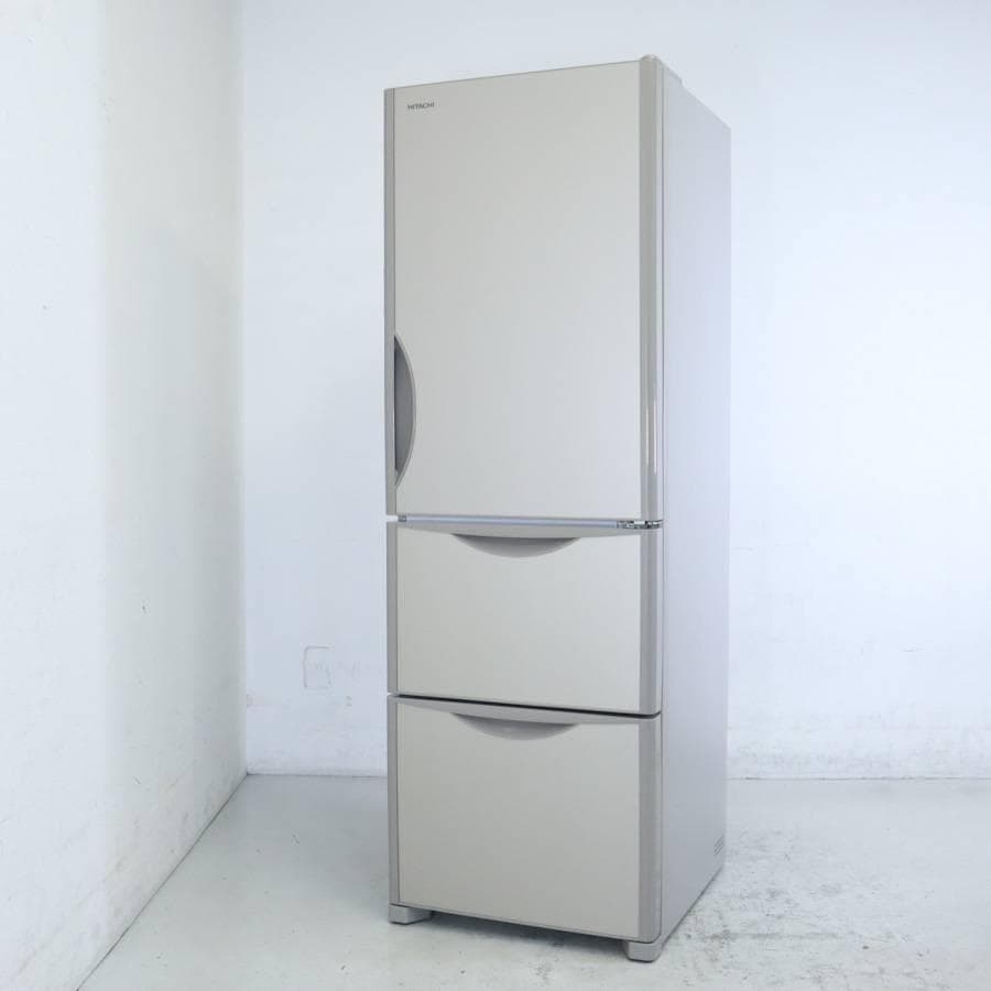 値下日立 375L 3ドア 冷蔵庫 R-S38JV(XN) 右開き シャンパン色