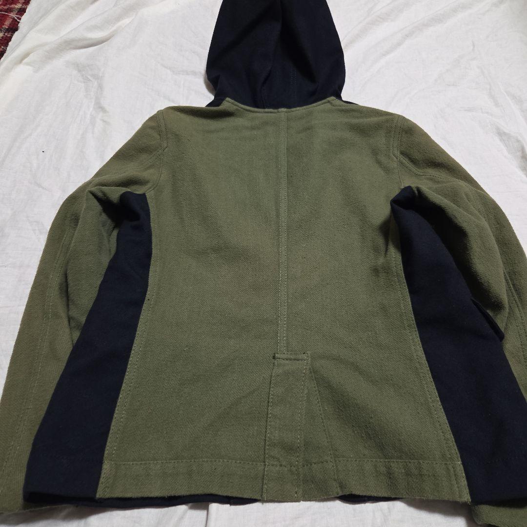 ​コムデギャルソン AD2010 フーデッドカバーオール 異素材 切替 ベロア