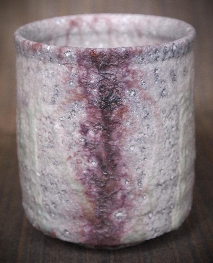 人気作家★高橋燎★信楽【窯変】焼き締め湯のみ★トレインキルン薪窯