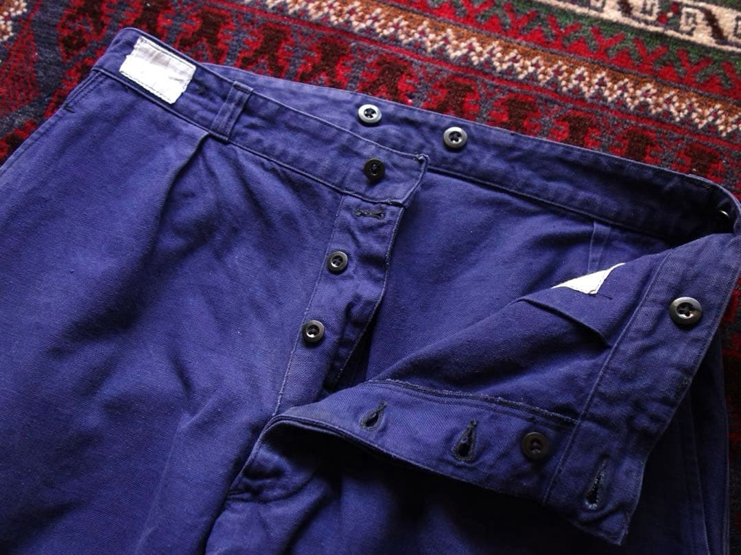 70s フランス軍 ワークパンツ フレンチワーク ツイル L〜XL相当