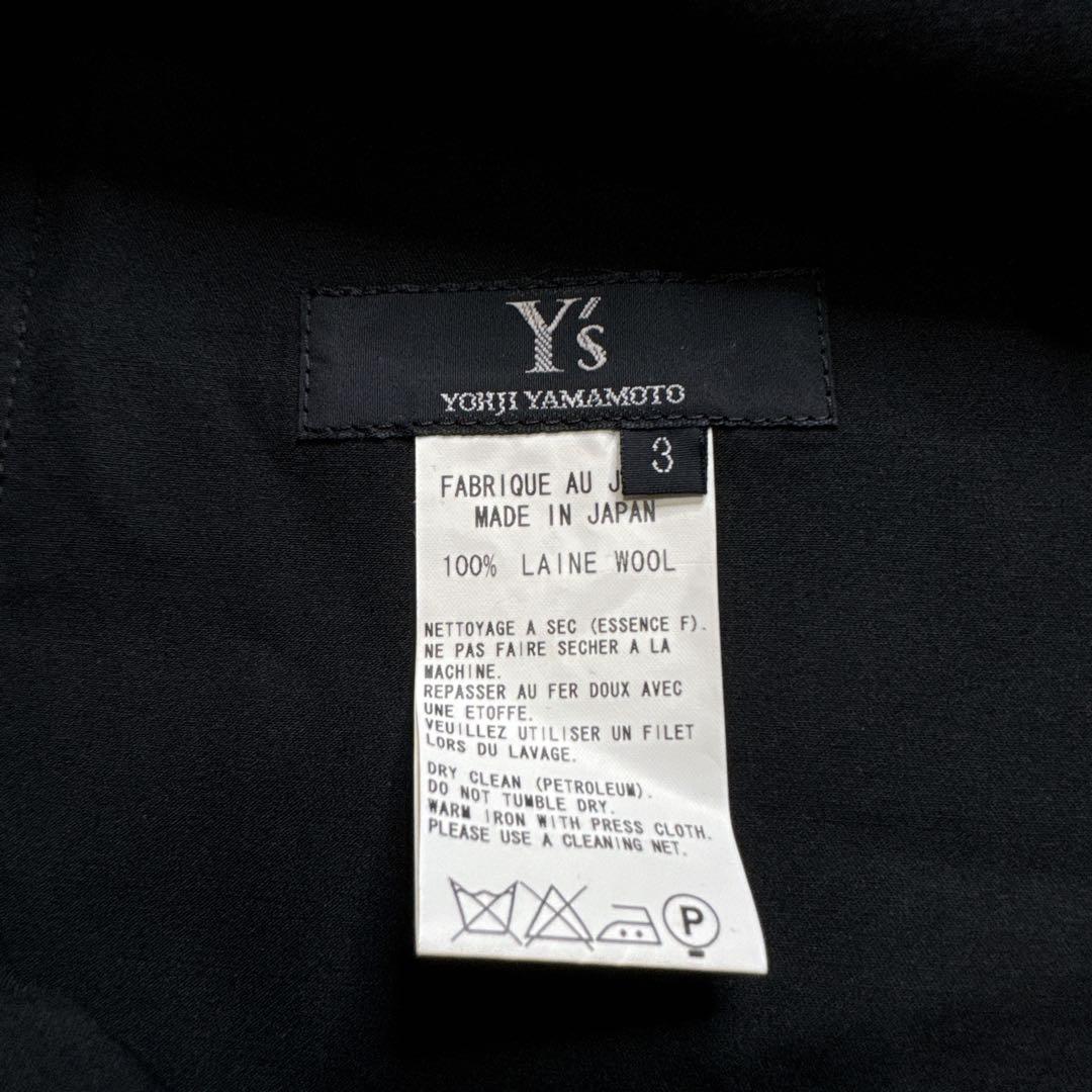 【美品】Y’s ワイズ　ジップアップ　ウールワンピース　ブラック