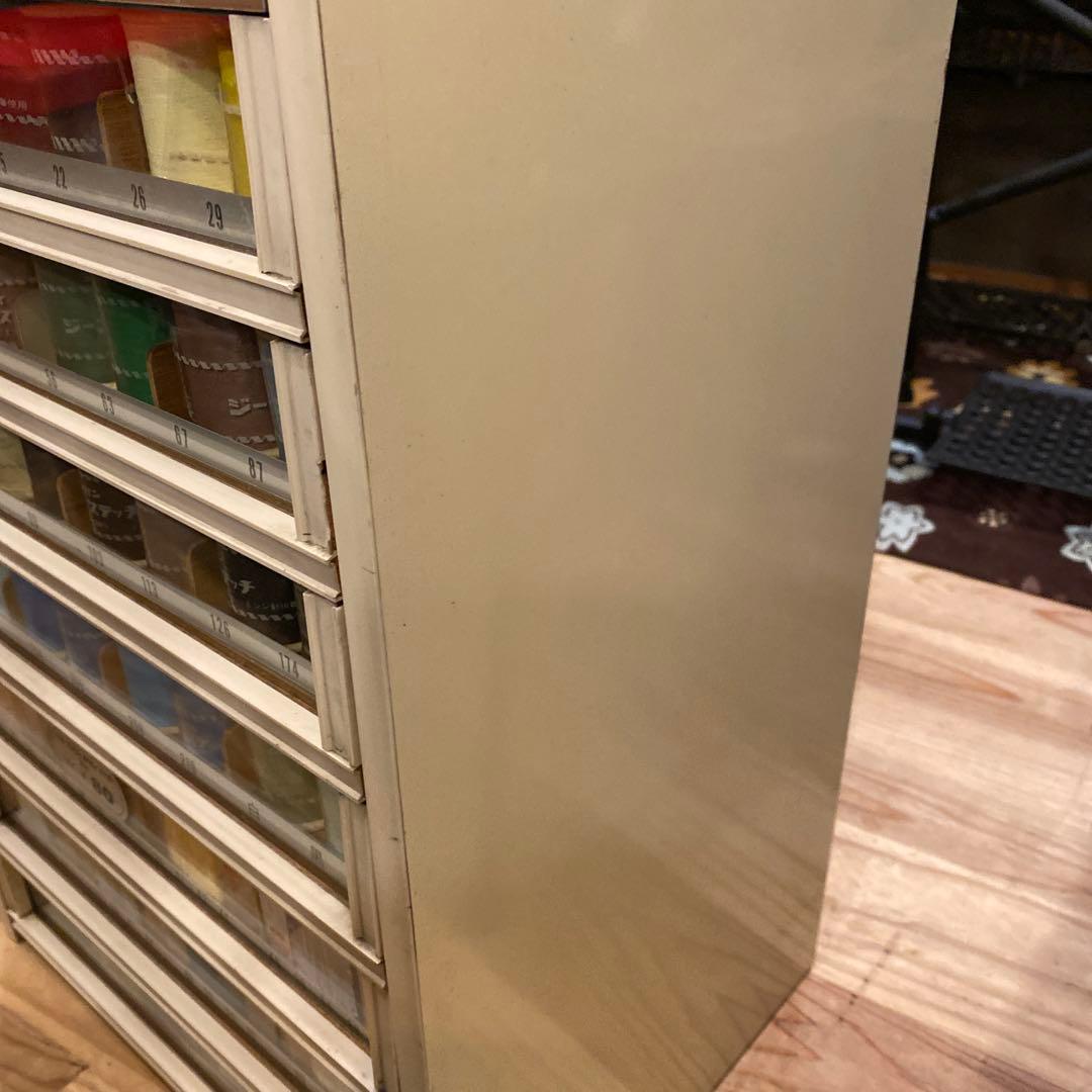 糸陳列棚　ハイ・スパン　糸ケース　収納棚　アンティーク　レトロ