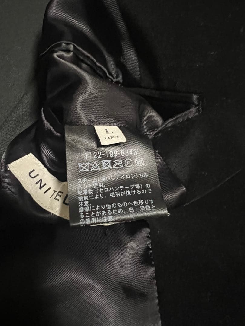 美品 UNITED ARROWS 金ボタン ベロア ダブルブレストジャケット