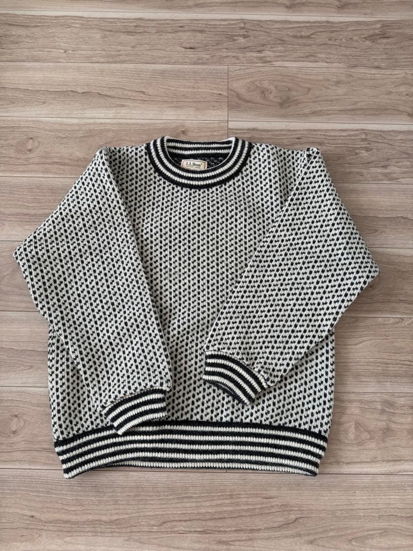 L.L.Bean エルエルビーン　バーズアイ　ニット 80s ノルウェー製