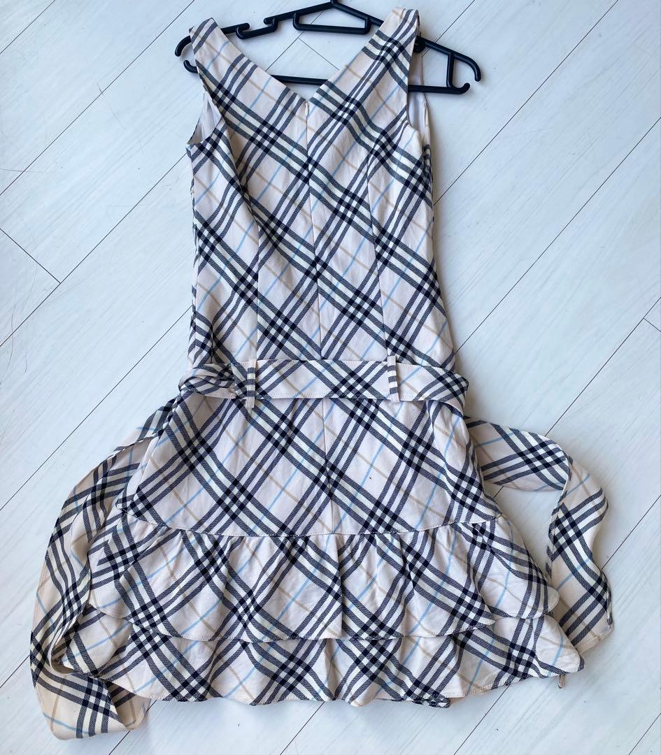 BURBERRY BLUE LABEL チェック柄ノースリーブワンピース 38