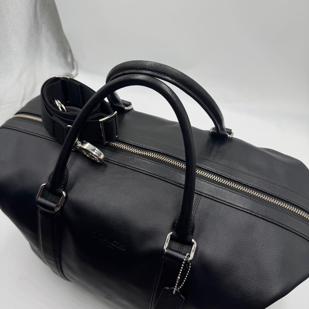 美品✨コーチ ボストンバッグ 2way 旅行 大容量 レザー ブラック