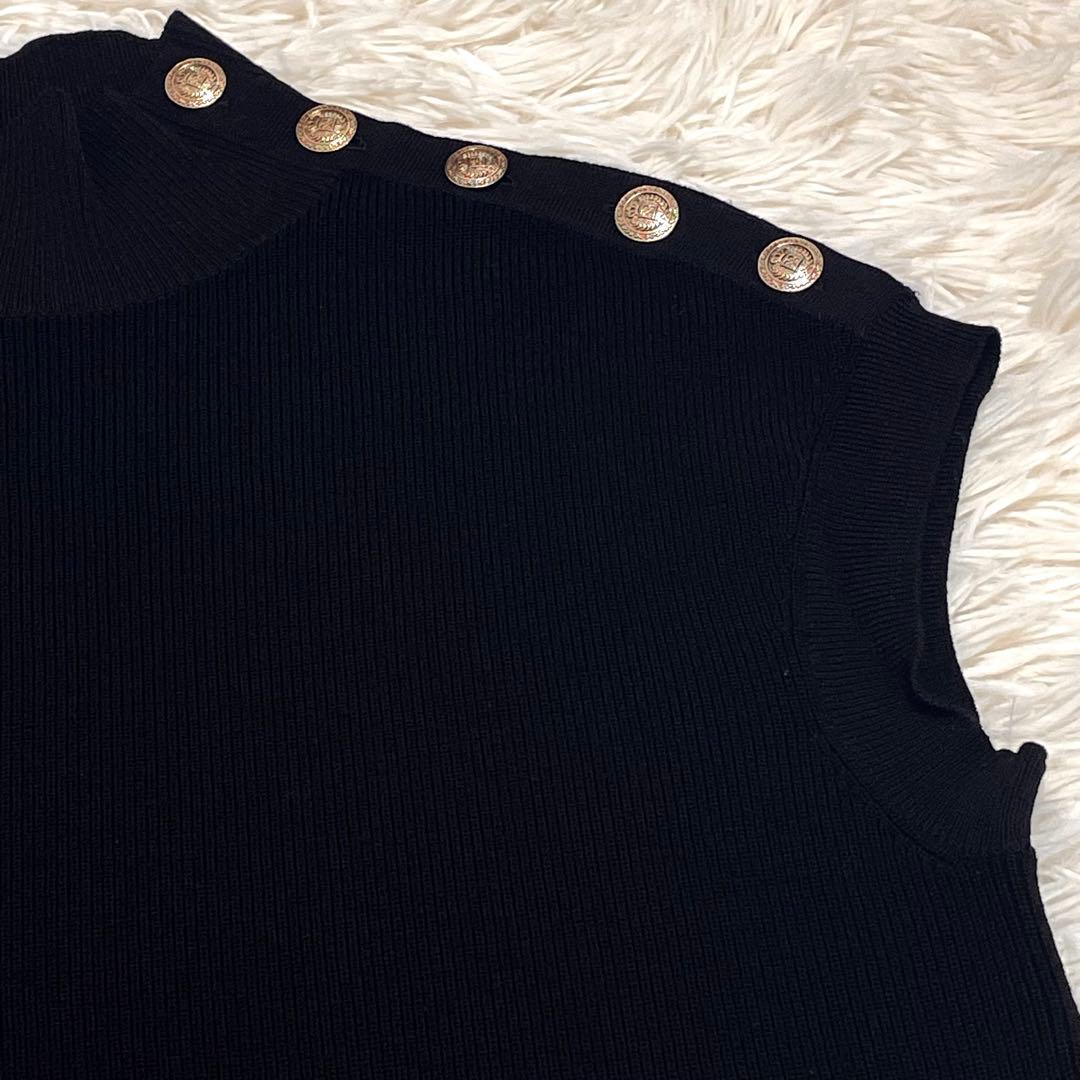 24AW✨エポカ La maglia アームウォーマー付きチュニック 金ボタン