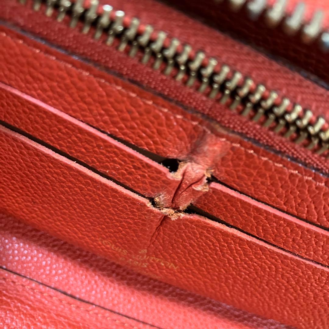 正規品 ルイヴィトン アンプラント 長財布 レッド