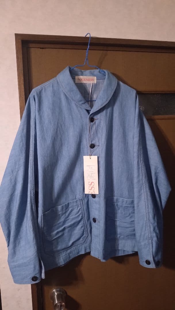 NICENESS WOODS 10.8ozデニムカバーオール ブルー M