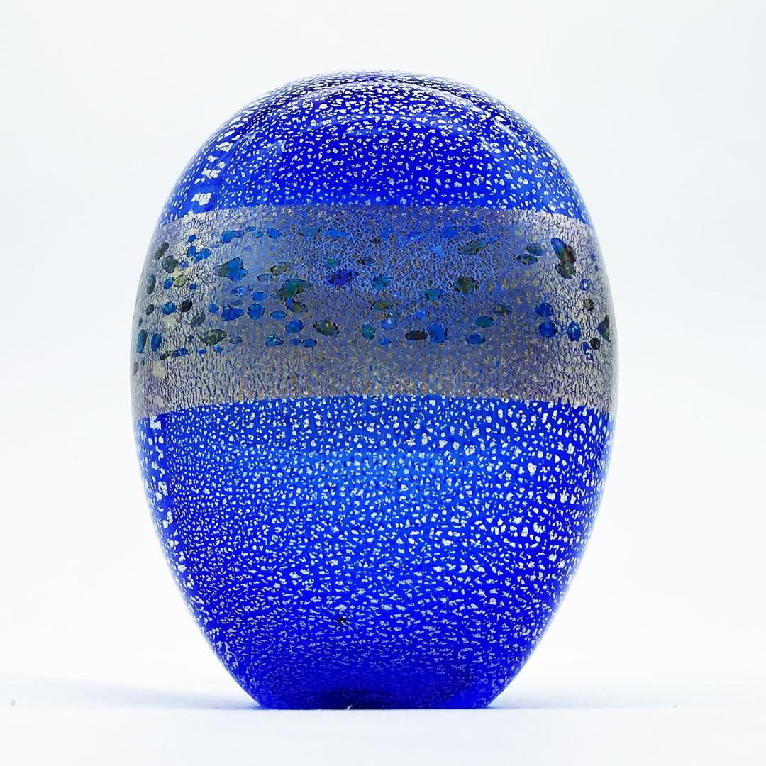 現代の名工 黒木国昭 金彩・銀彩象嵌 光琳 花瓶 スカイブルー 一輪挿し 芸術品