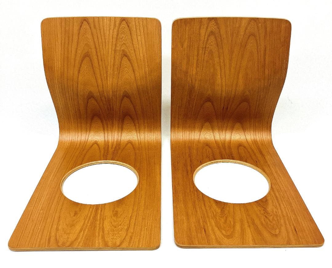 Tendo 天童木工 座椅子 2脚セット 藤森健次 曲げ木 ケヤキ板目 曲木⑳