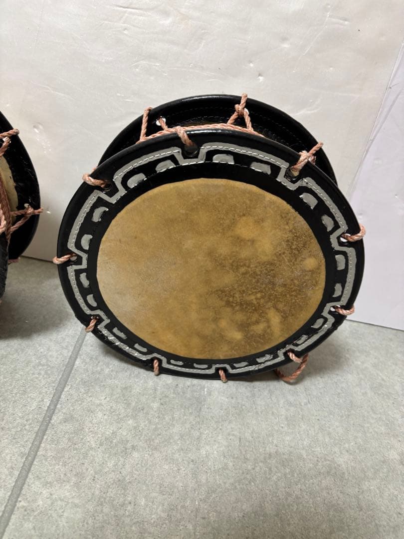 太鼓　2個セット　しめ縄？