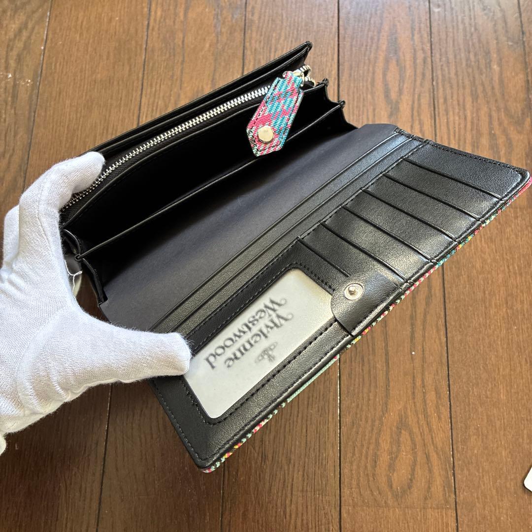 【未使用品】ヴィヴィアンウエストウッド サフィアーノ かぶせ長財布 箱付き