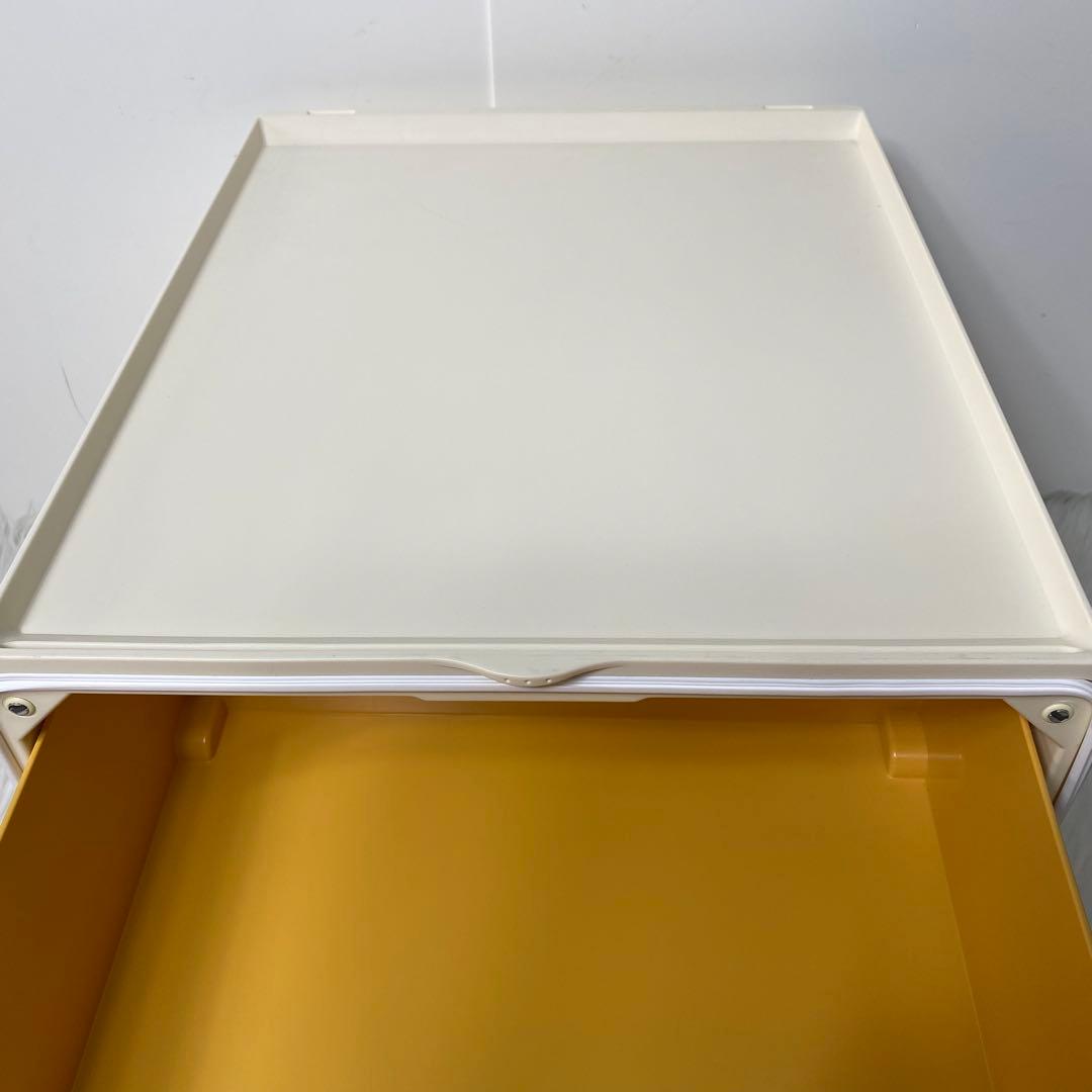 Tupperware スーパーチェスト ミニ 引出し２段 アイボリー白系