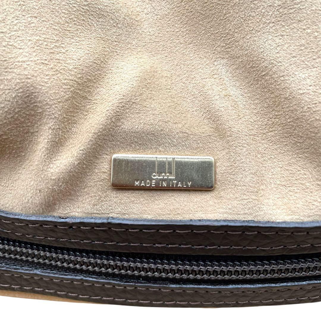 ダンヒル レザー　2way ボストンバッグ ショルダーバッグ ブラウン