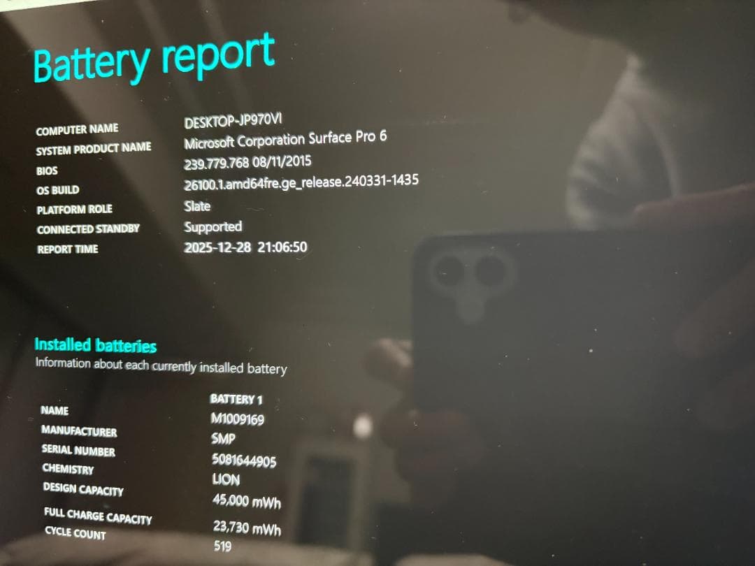Windowsタブレット surface pro6 ブラック キーボード付き