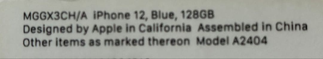 海外版Apple iPhone 12 本体 ブルー Dual SIM