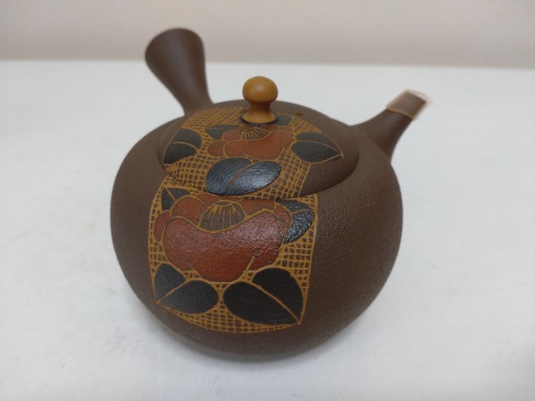 常滑焼 甚秋造 茶器揃 急須 煎茶碗五客 共箱