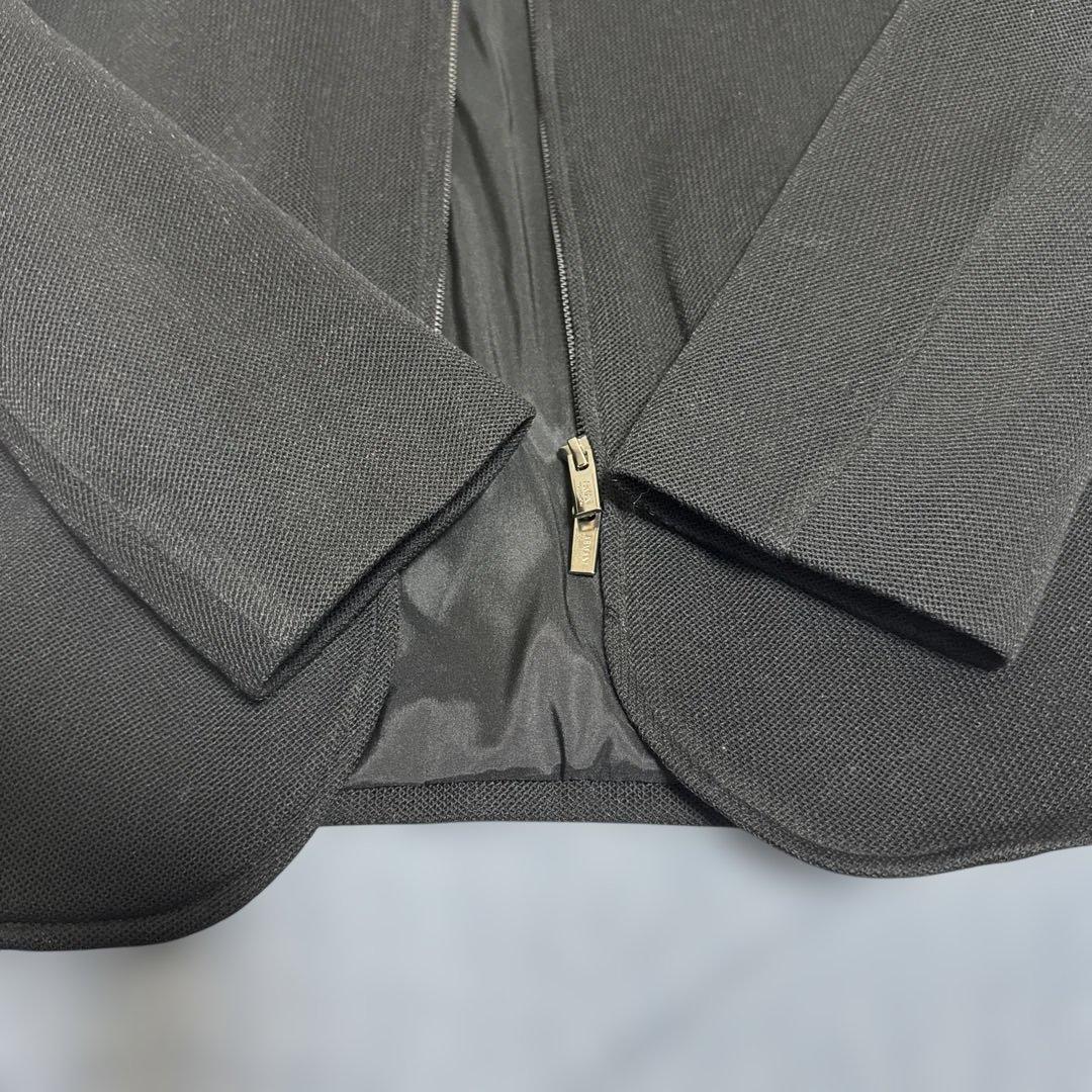 ARMANI COLLEZIONI ノーカラージャケット ブラック